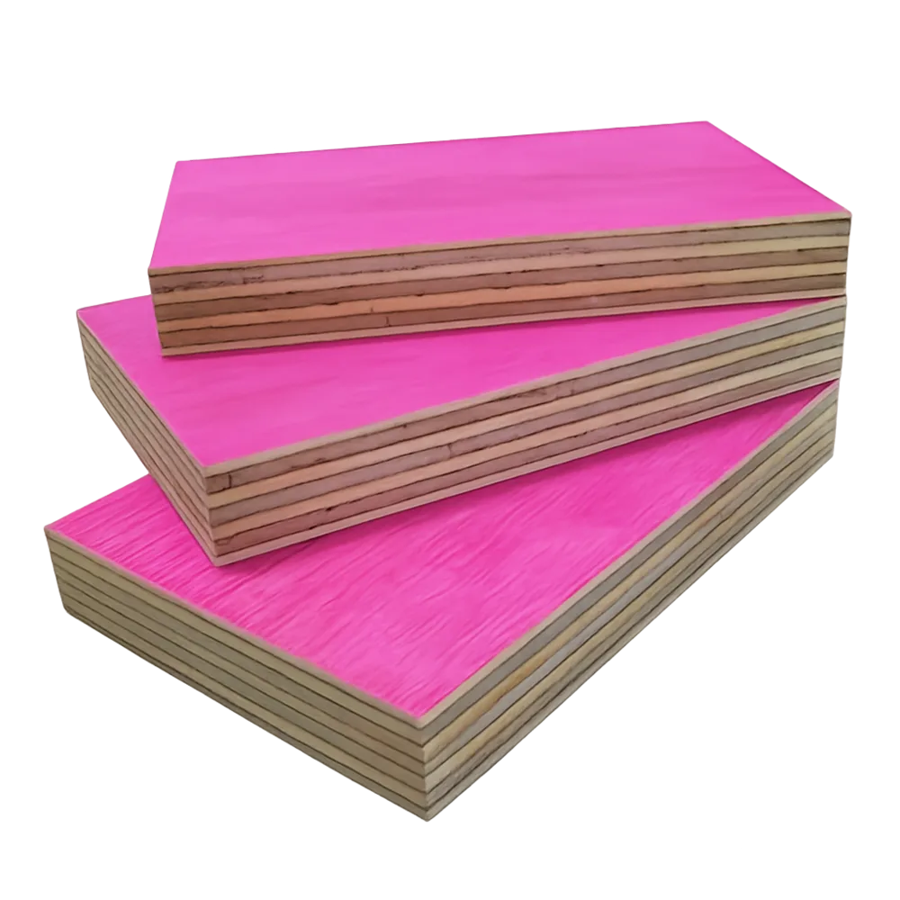 Madeirite Resinado | Baricomp Barigui Chapas de madeirite resinado rosa para utilização na construção civil.